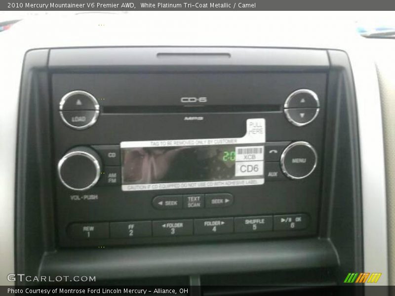 White Platinum Tri-Coat Metallic / Camel 2010 Mercury Mountaineer V6 Premier AWD