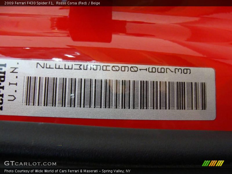 Rosso Corsa (Red) / Beige 2009 Ferrari F430 Spider F1