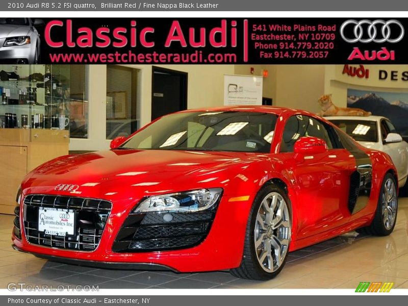 Brilliant Red / Fine Nappa Black Leather 2010 Audi R8 5.2 FSI quattro