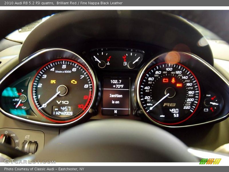 Brilliant Red / Fine Nappa Black Leather 2010 Audi R8 5.2 FSI quattro