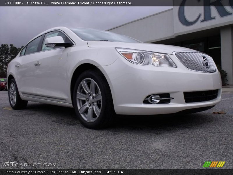 White Diamond Tricoat / Cocoa/Light Cashmere 2010 Buick LaCrosse CXL
