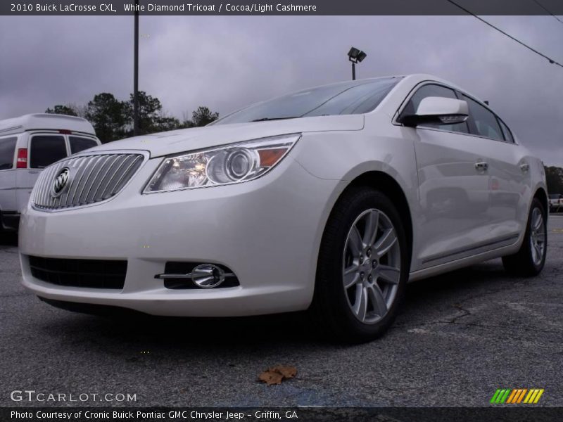 White Diamond Tricoat / Cocoa/Light Cashmere 2010 Buick LaCrosse CXL
