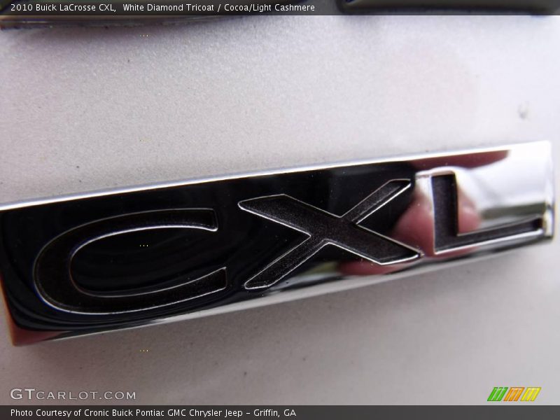 White Diamond Tricoat / Cocoa/Light Cashmere 2010 Buick LaCrosse CXL