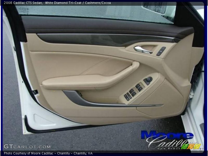 White Diamond Tri-Coat / Cashmere/Cocoa 2008 Cadillac CTS Sedan