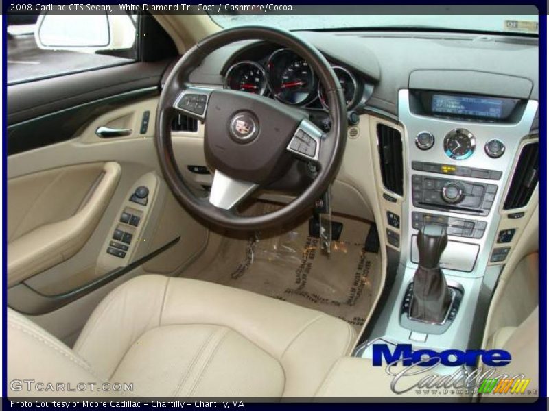 White Diamond Tri-Coat / Cashmere/Cocoa 2008 Cadillac CTS Sedan