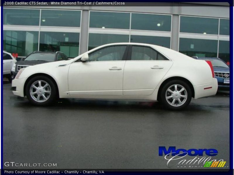 White Diamond Tri-Coat / Cashmere/Cocoa 2008 Cadillac CTS Sedan