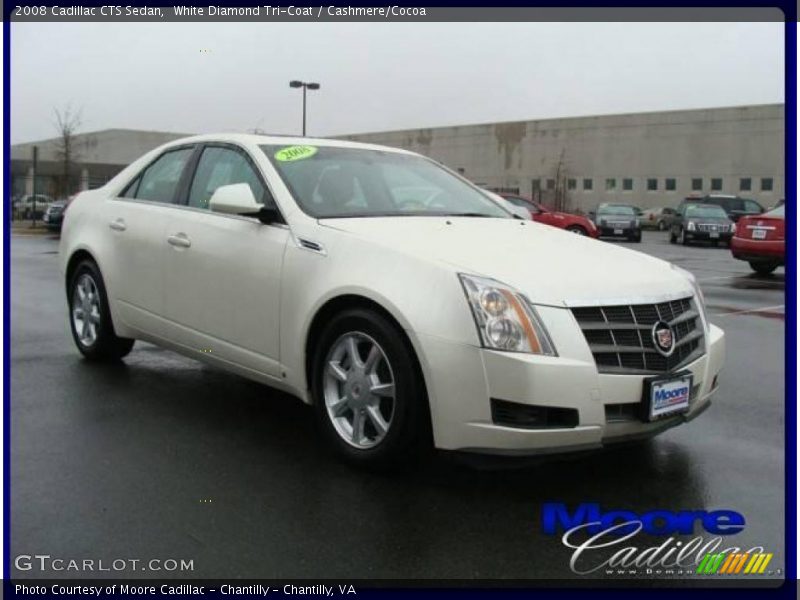 White Diamond Tri-Coat / Cashmere/Cocoa 2008 Cadillac CTS Sedan