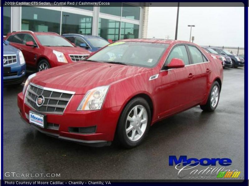 Crystal Red / Cashmere/Cocoa 2009 Cadillac CTS Sedan
