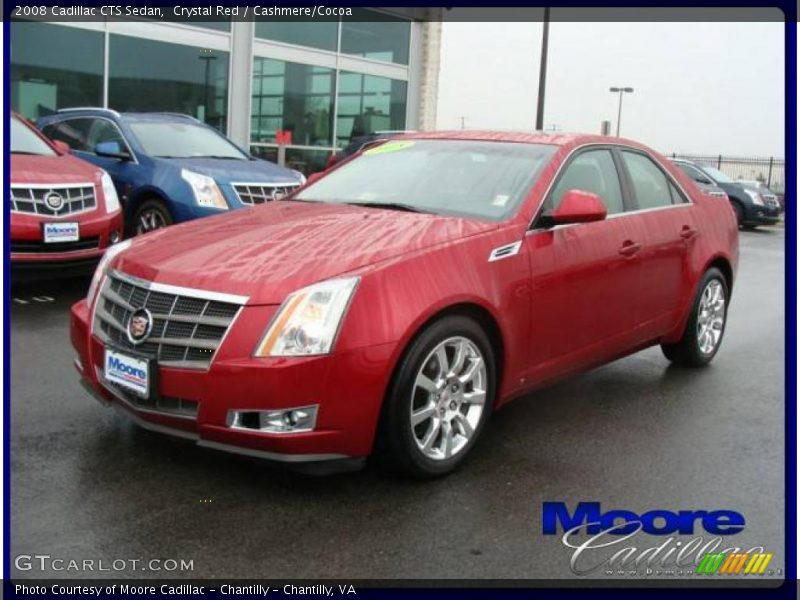 Crystal Red / Cashmere/Cocoa 2008 Cadillac CTS Sedan