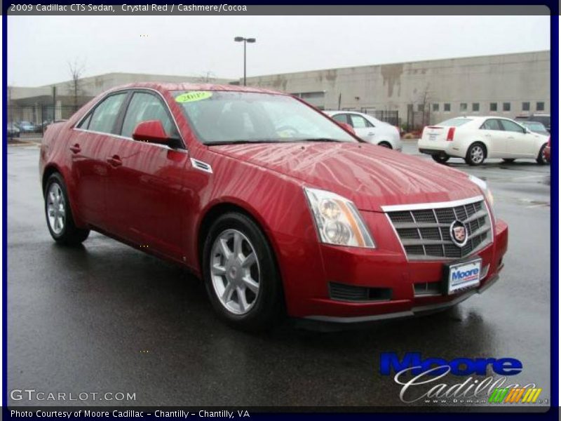 Crystal Red / Cashmere/Cocoa 2009 Cadillac CTS Sedan