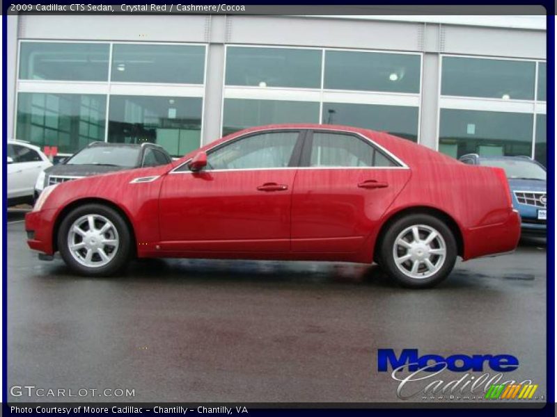Crystal Red / Cashmere/Cocoa 2009 Cadillac CTS Sedan