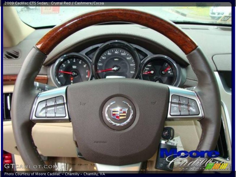 Crystal Red / Cashmere/Cocoa 2009 Cadillac CTS Sedan