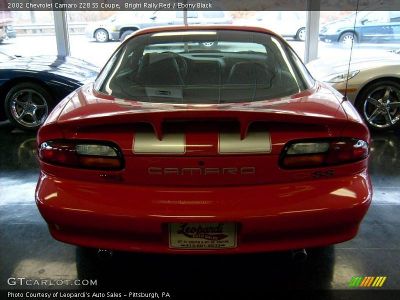 Bright Rally Red / Ebony Black 2002 Chevrolet Camaro Z28 SS Coupe