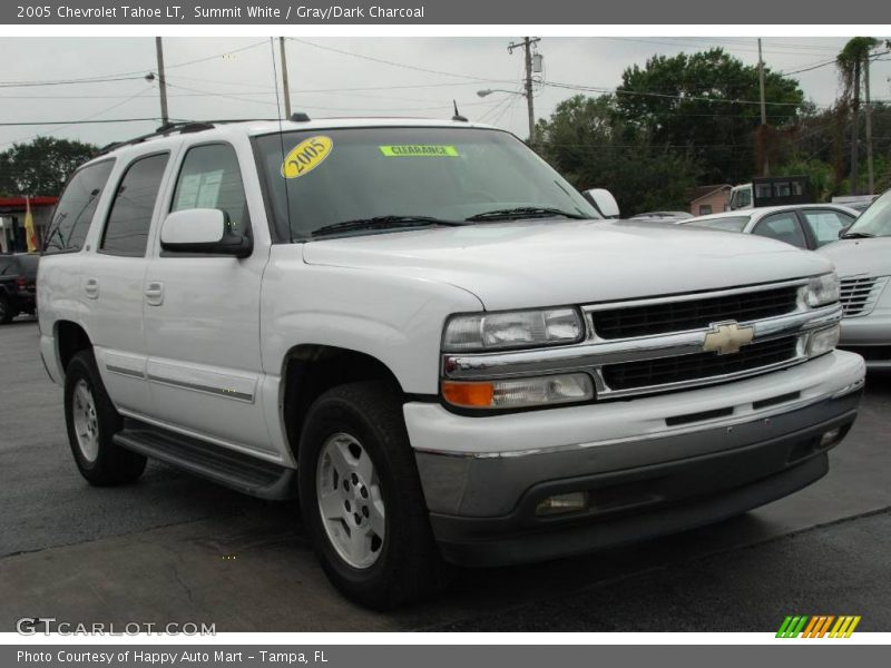 Summit White / Gray/Dark Charcoal 2005 Chevrolet Tahoe LT