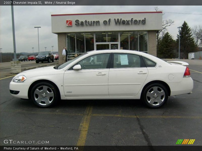 White / Neutral Beige 2007 Chevrolet Impala SS