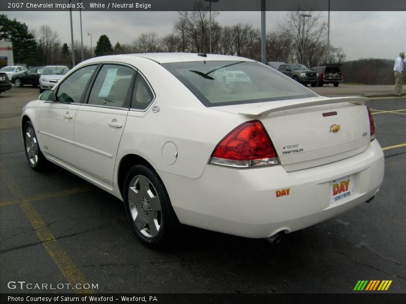 White / Neutral Beige 2007 Chevrolet Impala SS