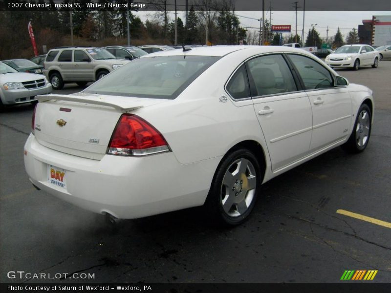 White / Neutral Beige 2007 Chevrolet Impala SS