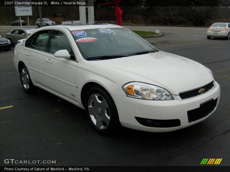 White / Neutral Beige 2007 Chevrolet Impala SS