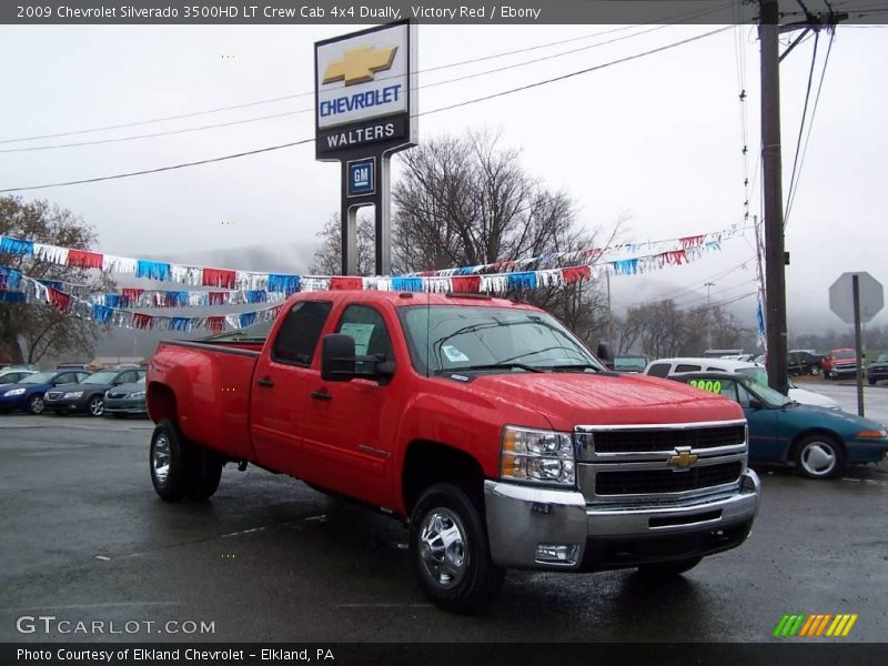 Victory Red / Ebony 2009 Chevrolet Silverado 3500HD LT Crew Cab 4x4 Dually