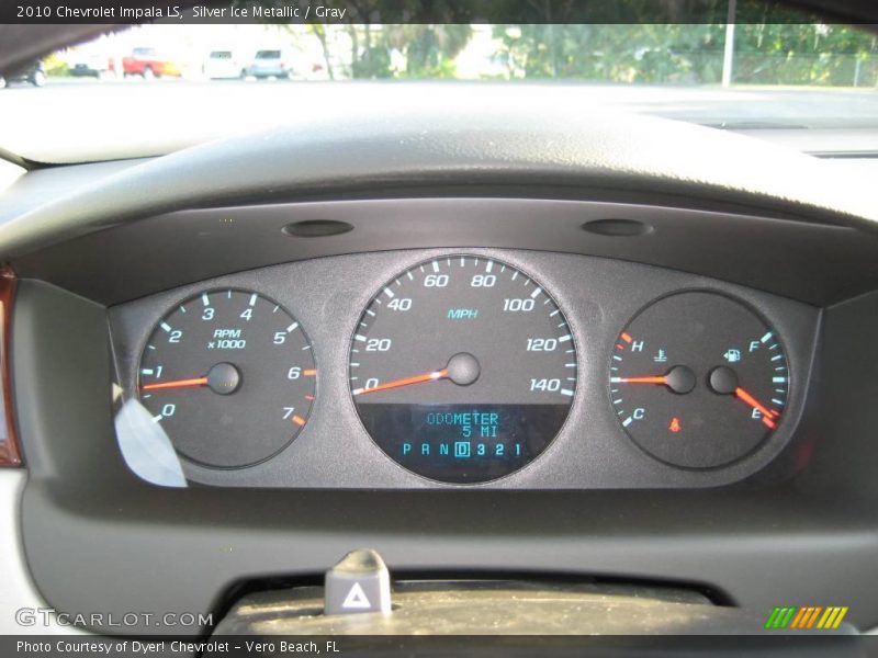 Silver Ice Metallic / Gray 2010 Chevrolet Impala LS