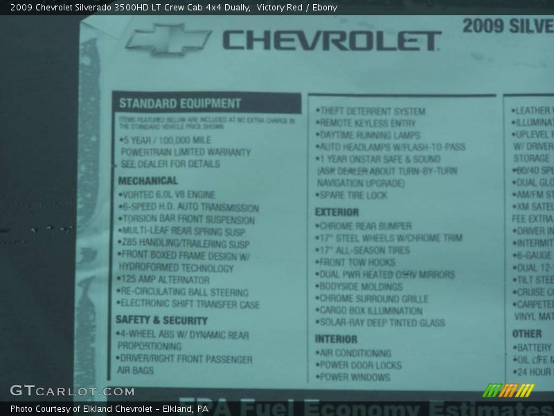 Victory Red / Ebony 2009 Chevrolet Silverado 3500HD LT Crew Cab 4x4 Dually