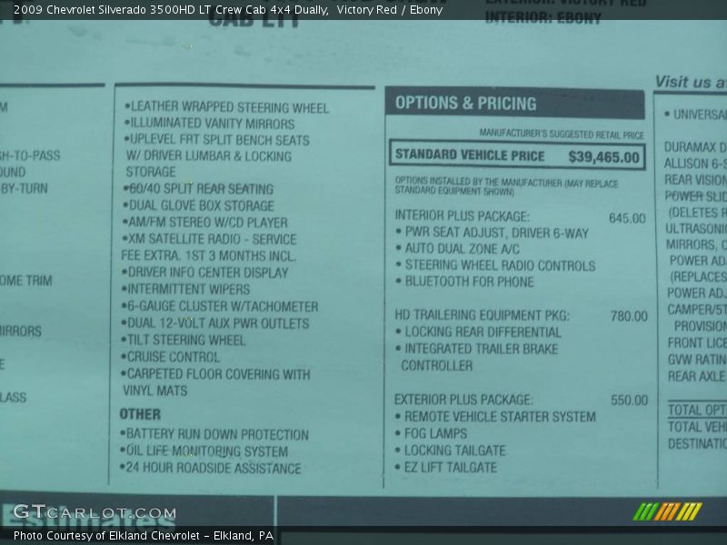 Victory Red / Ebony 2009 Chevrolet Silverado 3500HD LT Crew Cab 4x4 Dually