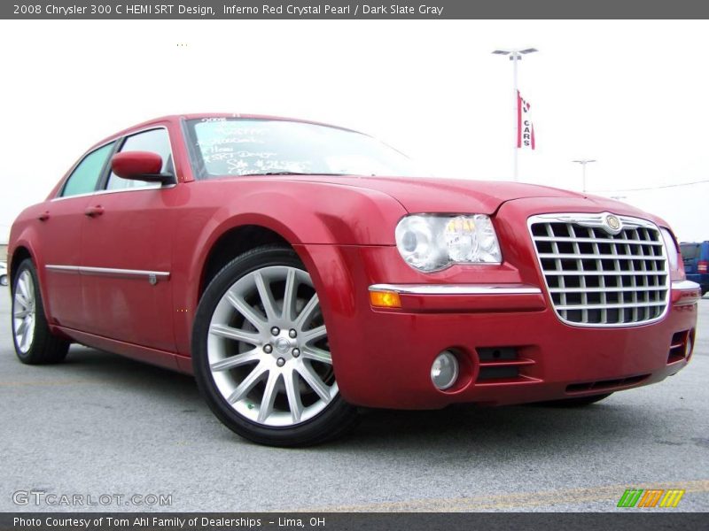 Inferno Red Crystal Pearl / Dark Slate Gray 2008 Chrysler 300 C HEMI SRT Design