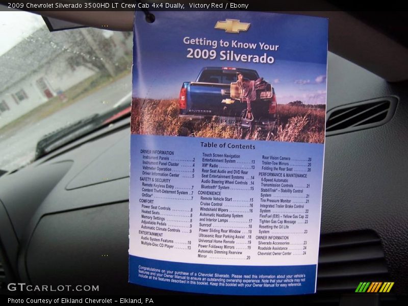 Victory Red / Ebony 2009 Chevrolet Silverado 3500HD LT Crew Cab 4x4 Dually