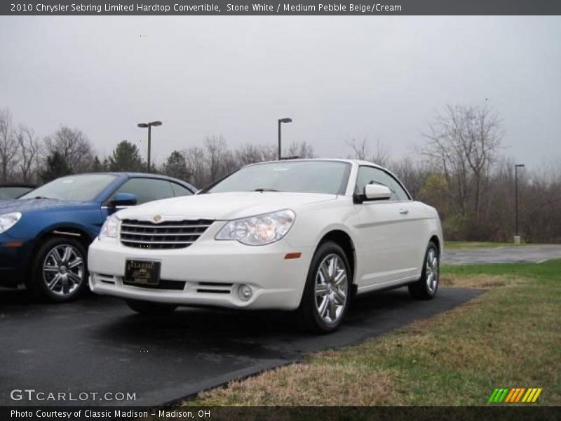 Stone White / Medium Pebble Beige/Cream 2010 Chrysler Sebring Limited Hardtop Convertible