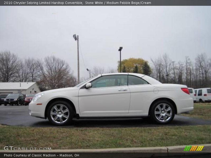 Stone White / Medium Pebble Beige/Cream 2010 Chrysler Sebring Limited Hardtop Convertible