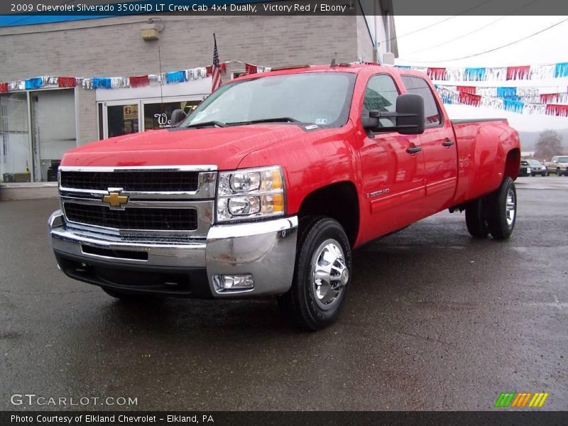 Victory Red / Ebony 2009 Chevrolet Silverado 3500HD LT Crew Cab 4x4 Dually