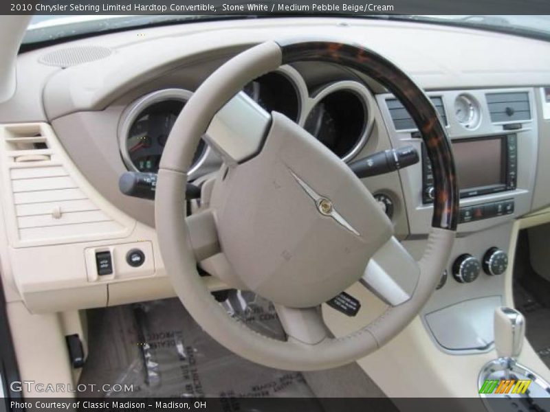 Stone White / Medium Pebble Beige/Cream 2010 Chrysler Sebring Limited Hardtop Convertible