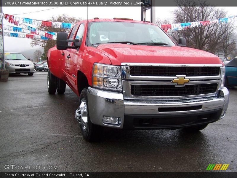 Victory Red / Ebony 2009 Chevrolet Silverado 3500HD LT Crew Cab 4x4 Dually