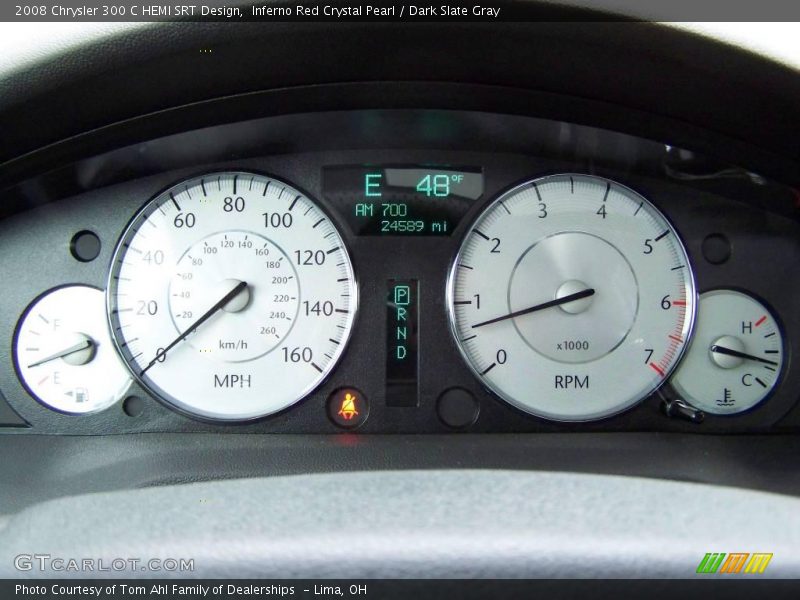 Inferno Red Crystal Pearl / Dark Slate Gray 2008 Chrysler 300 C HEMI SRT Design