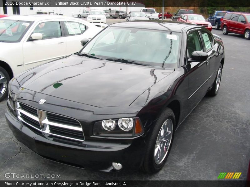 Brilliant Black Crystal Pearl / Dark Slate Gray 2010 Dodge Charger SXT