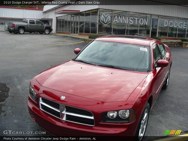 Inferno Red Crystal Pearl / Dark Slate Gray 2010 Dodge Charger SXT