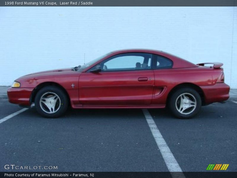 Laser Red / Saddle 1998 Ford Mustang V6 Coupe