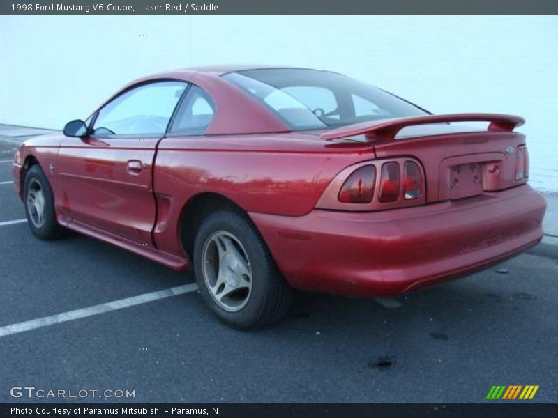 Laser Red / Saddle 1998 Ford Mustang V6 Coupe