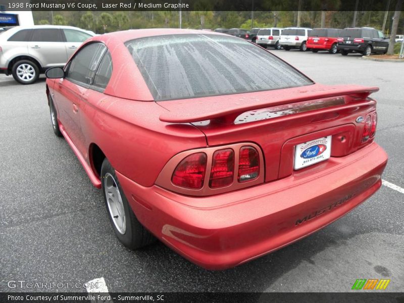 Laser Red / Medium Graphite 1998 Ford Mustang V6 Coupe