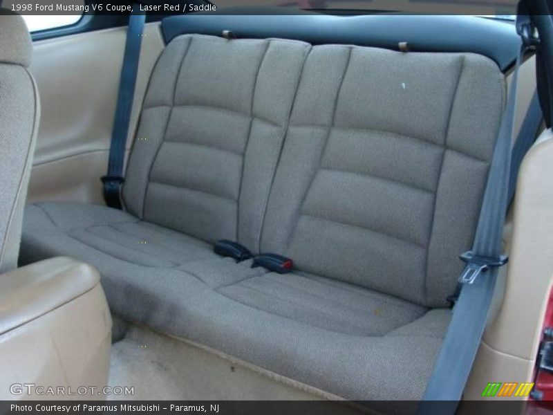 Laser Red / Saddle 1998 Ford Mustang V6 Coupe