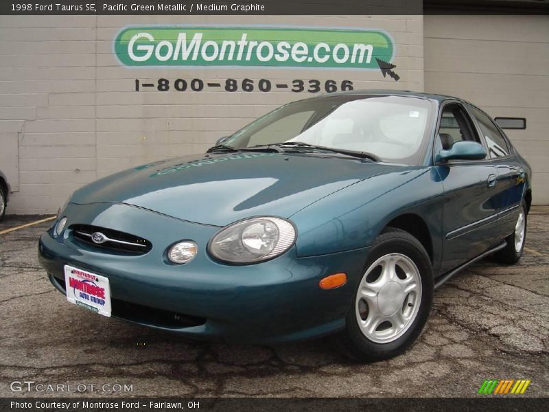 Pacific Green Metallic / Medium Graphite 1998 Ford Taurus SE