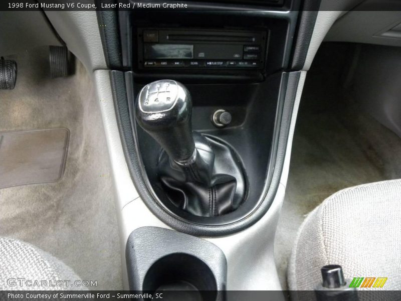 Laser Red / Medium Graphite 1998 Ford Mustang V6 Coupe