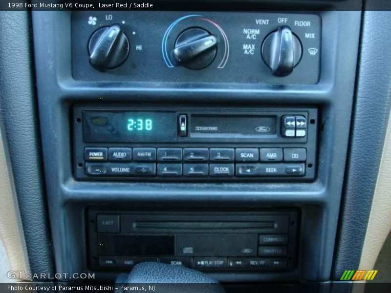 Laser Red / Saddle 1998 Ford Mustang V6 Coupe