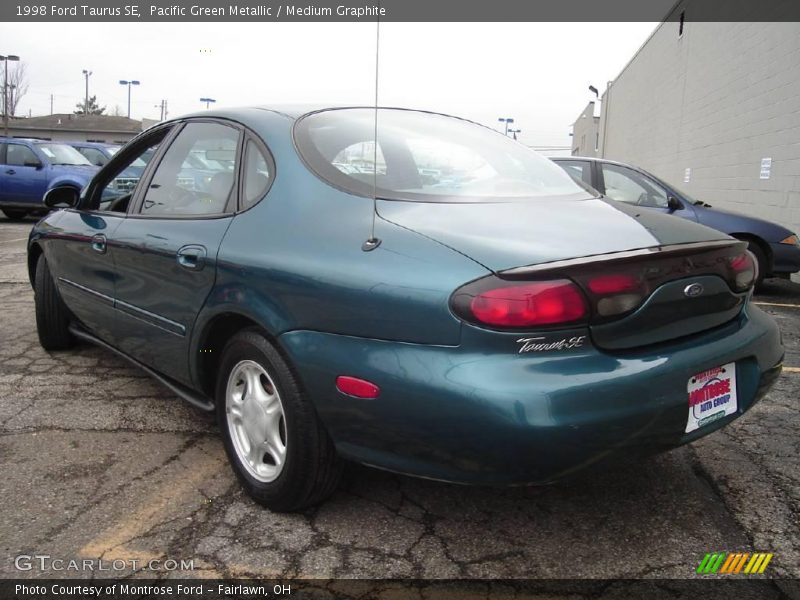Pacific Green Metallic / Medium Graphite 1998 Ford Taurus SE