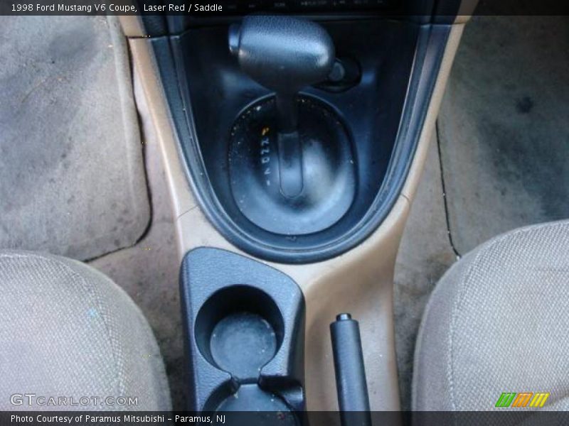 Laser Red / Saddle 1998 Ford Mustang V6 Coupe