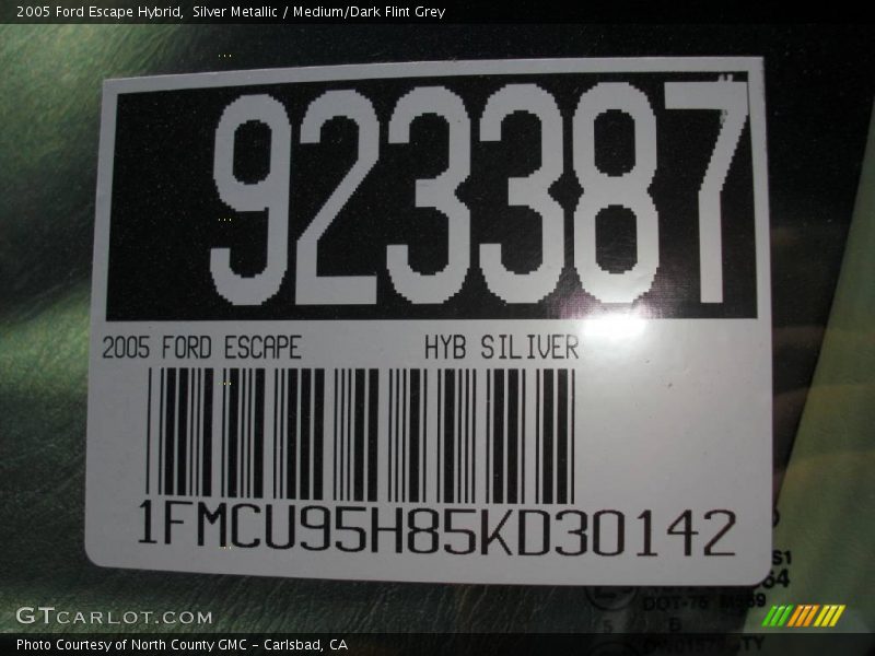 Silver Metallic / Medium/Dark Flint Grey 2005 Ford Escape Hybrid