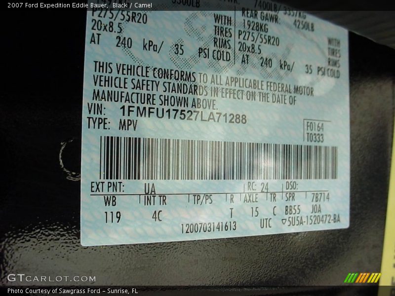 Black / Camel 2007 Ford Expedition Eddie Bauer