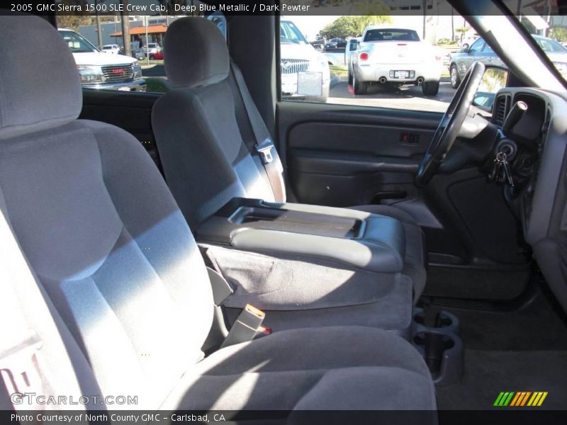 Deep Blue Metallic / Dark Pewter 2005 GMC Sierra 1500 SLE Crew Cab