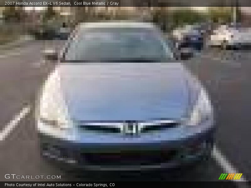 Cool Blue Metallic / Gray 2007 Honda Accord EX-L V6 Sedan