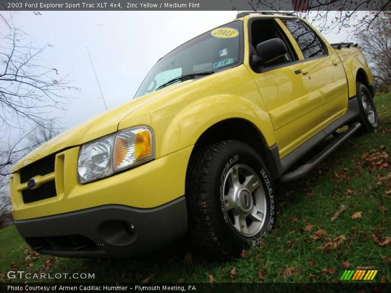 Zinc Yellow / Medium Flint 2003 Ford Explorer Sport Trac XLT 4x4